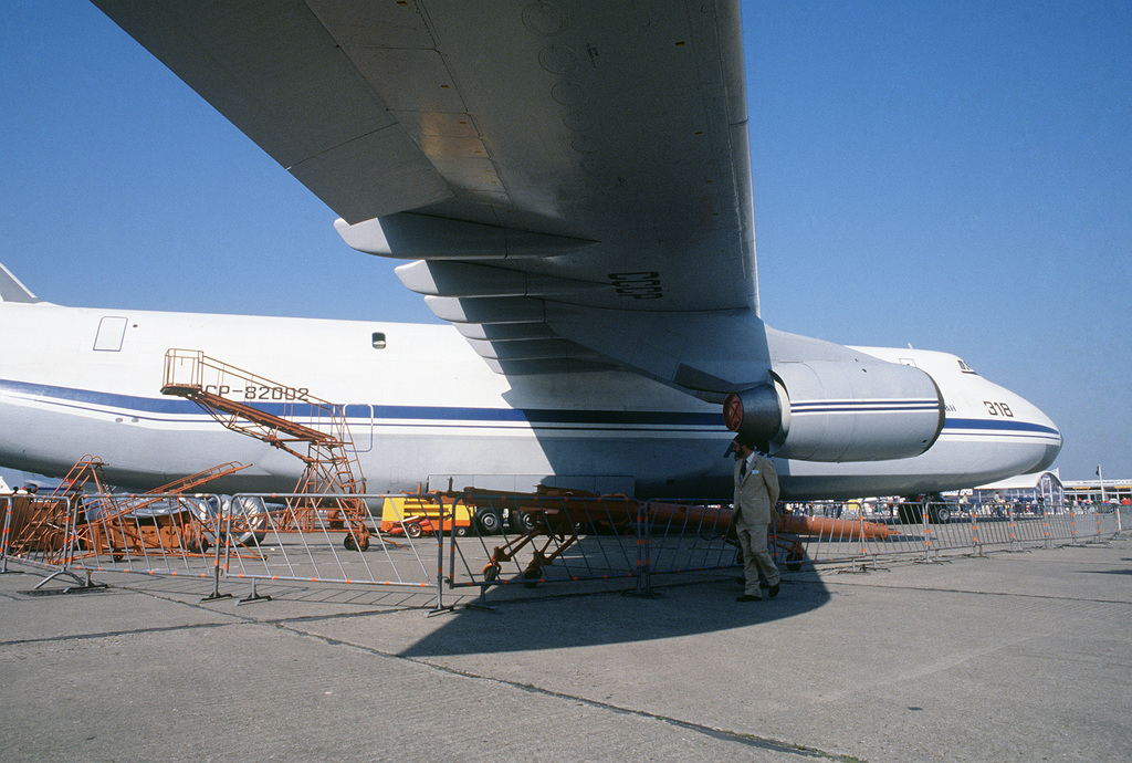 A Right Underwing View Of A Soviet An Condor Aircraft On Display At