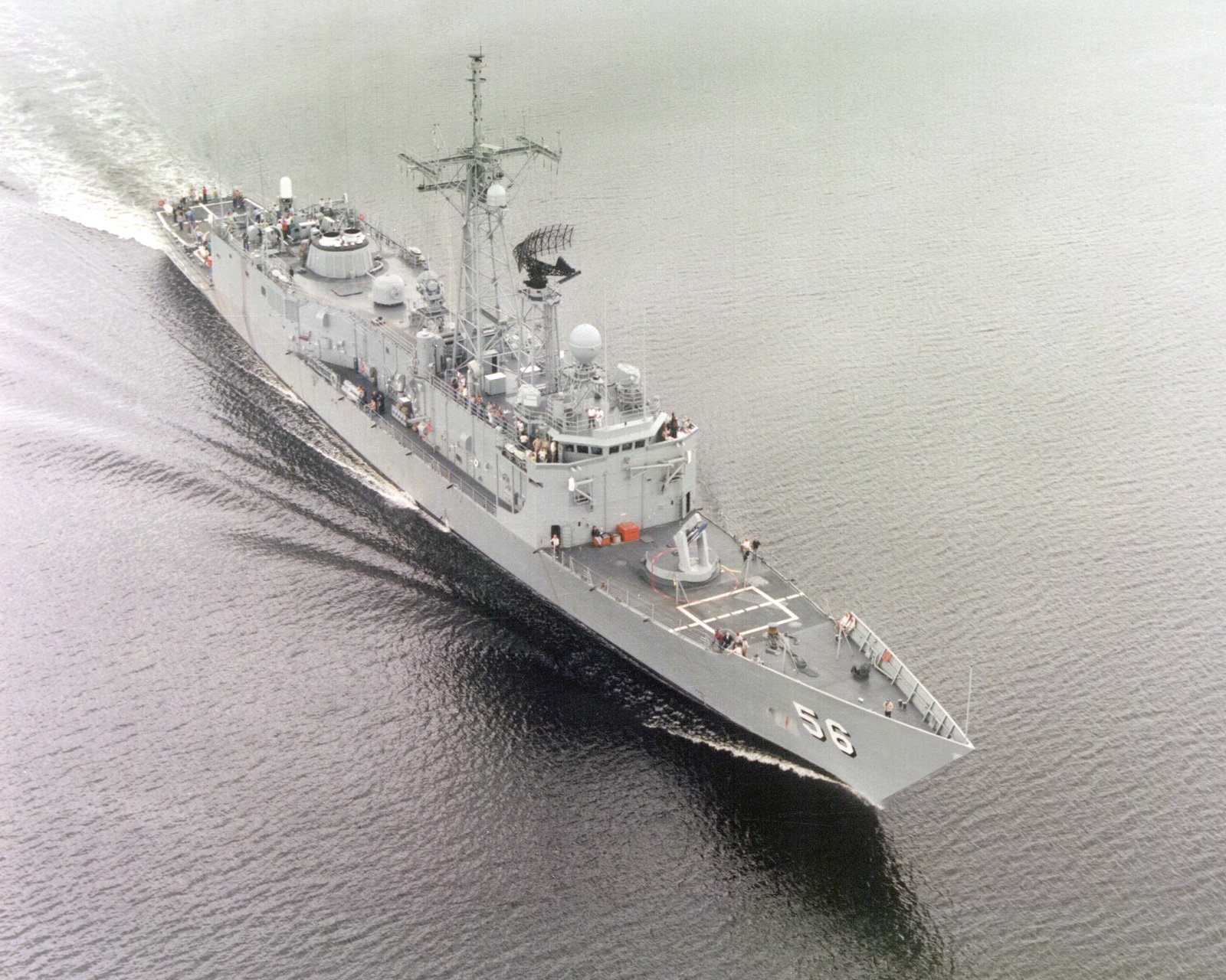 A Starboard Bow View Of The Guided Missile Frigate SIMPSON FFG 56