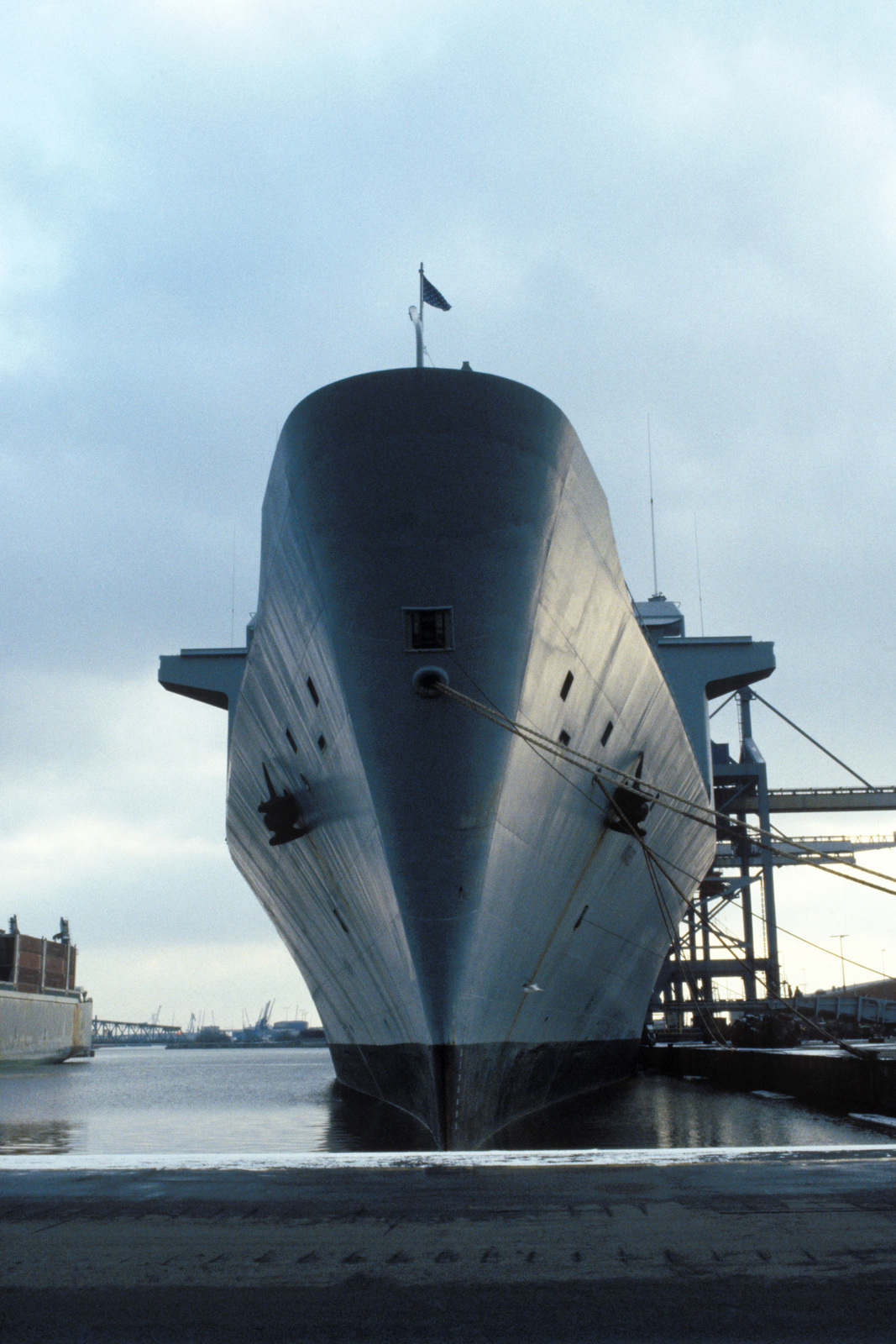 A Bow View Of The Vehicle Cargo Rapid Response Ship Usns Antares T Akr