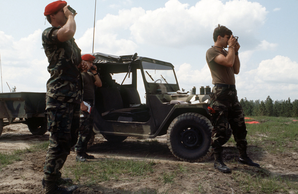 Members Of The 1721st Combat Support Squadron Work As Ground And Air