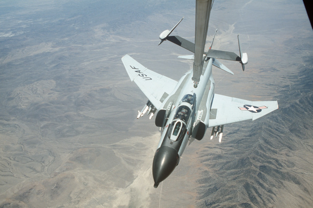 A View From The Boom Operator S Station Of A KC 10A Extender Aircraft