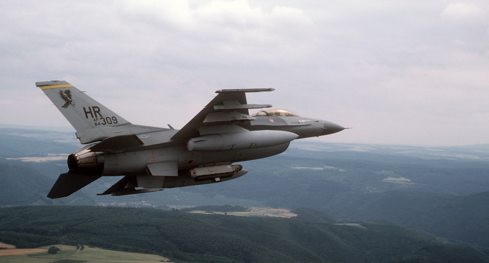 An Air To Air Right Underside View Of A 50th Tactical Fighter Wing F