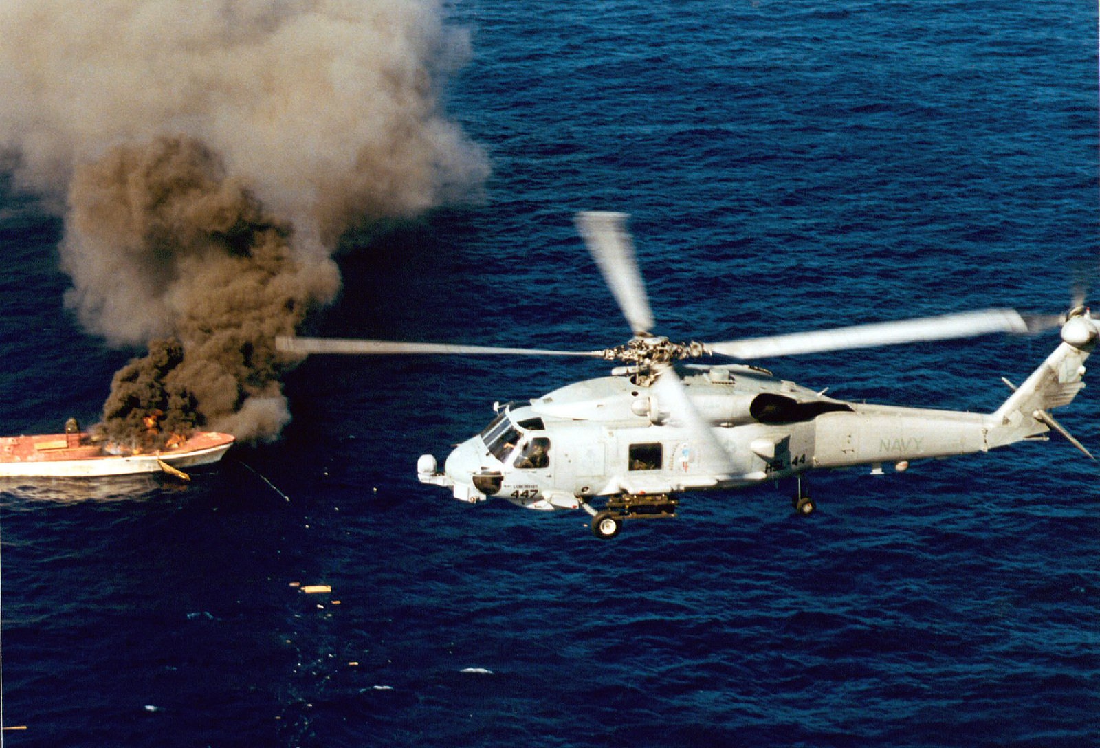 An Sh B Sea Hawk Helicopter Attached To Light Helicopter Anti