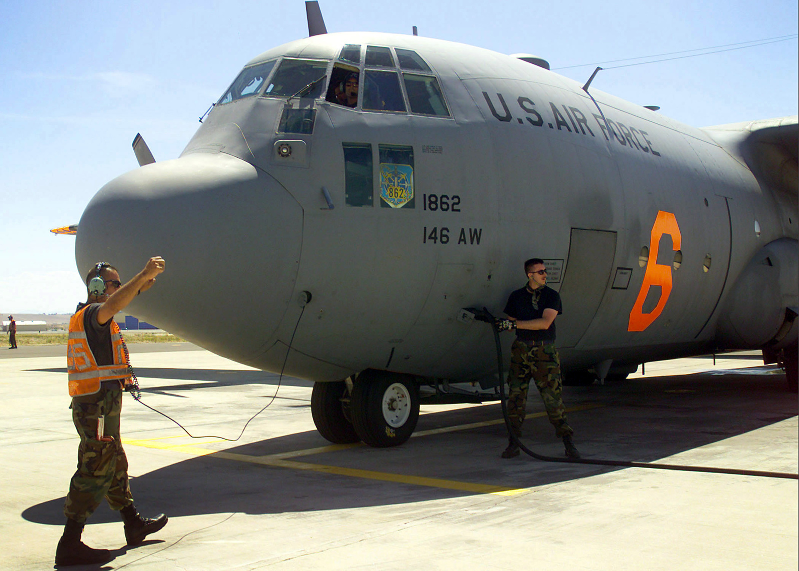 US Air Force USAF Airmen Assigned To The 146th Airlift Wing AW