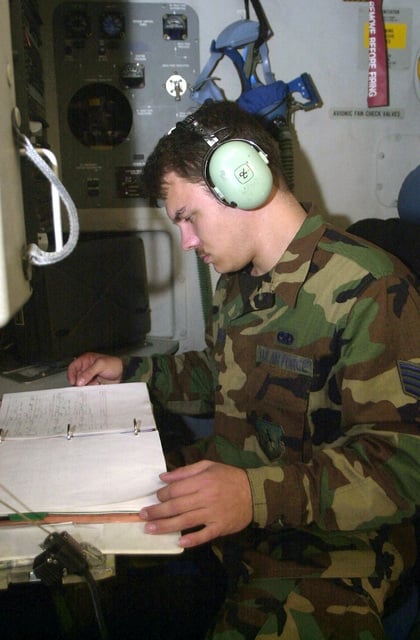 Wearing A David Clark H10 30 Headset STAFF Sergeant Jacob Gibson USAF