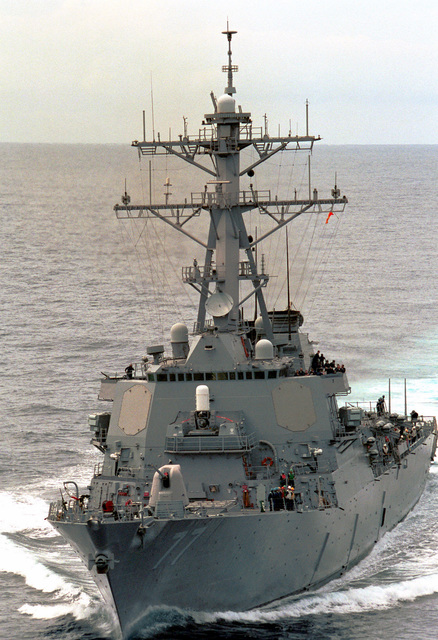 Starboard Bow View Of The Us Navy Usn Arleigh Burke Class Flight Ii