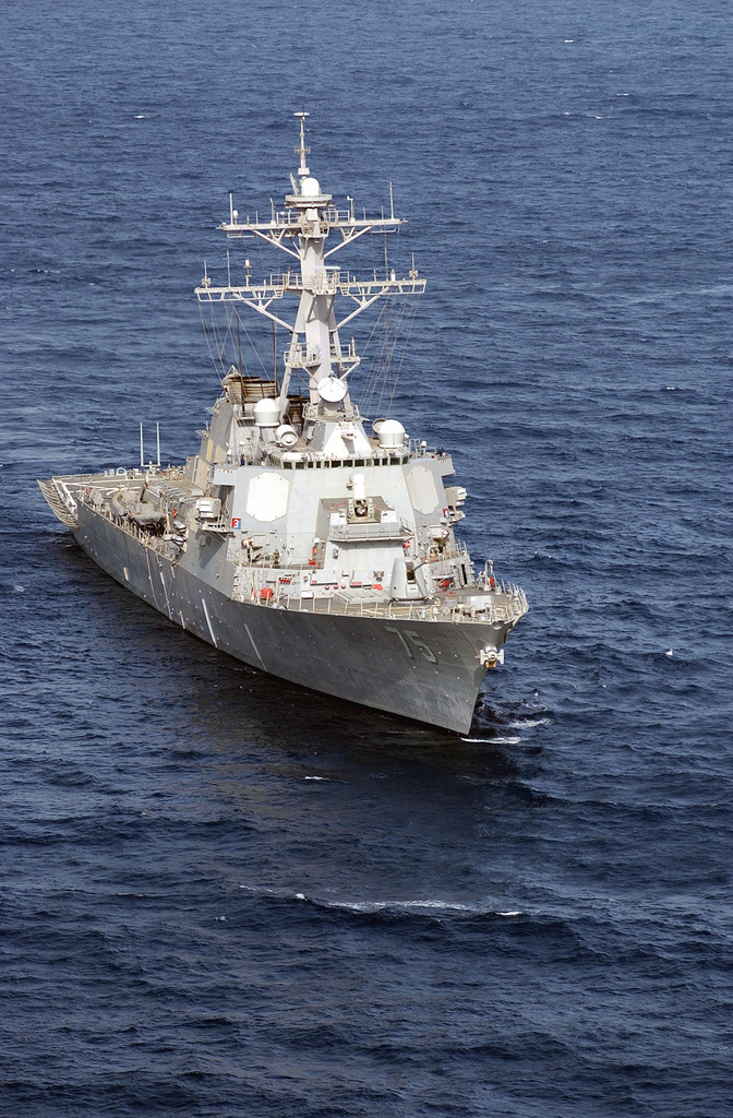 A Port Bow View Of The US Navy USN ARLEIGH BURKE CLASS FLIGHT II