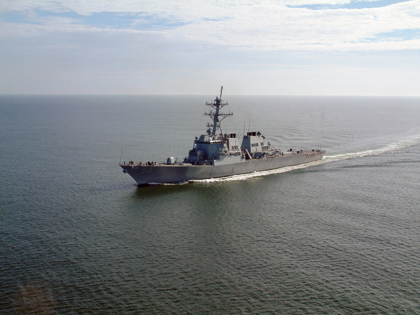 Aerial Port Bow View Of The Us Navy Usn Arleigh Burke Class Guided