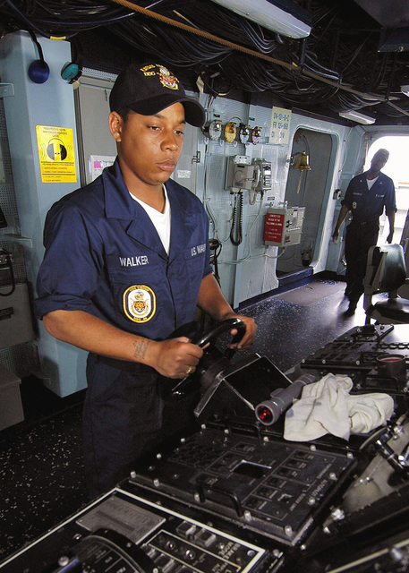 Onboard The Bridge Of The Us Navy Usn Arleigh Burke Class Flight Iia