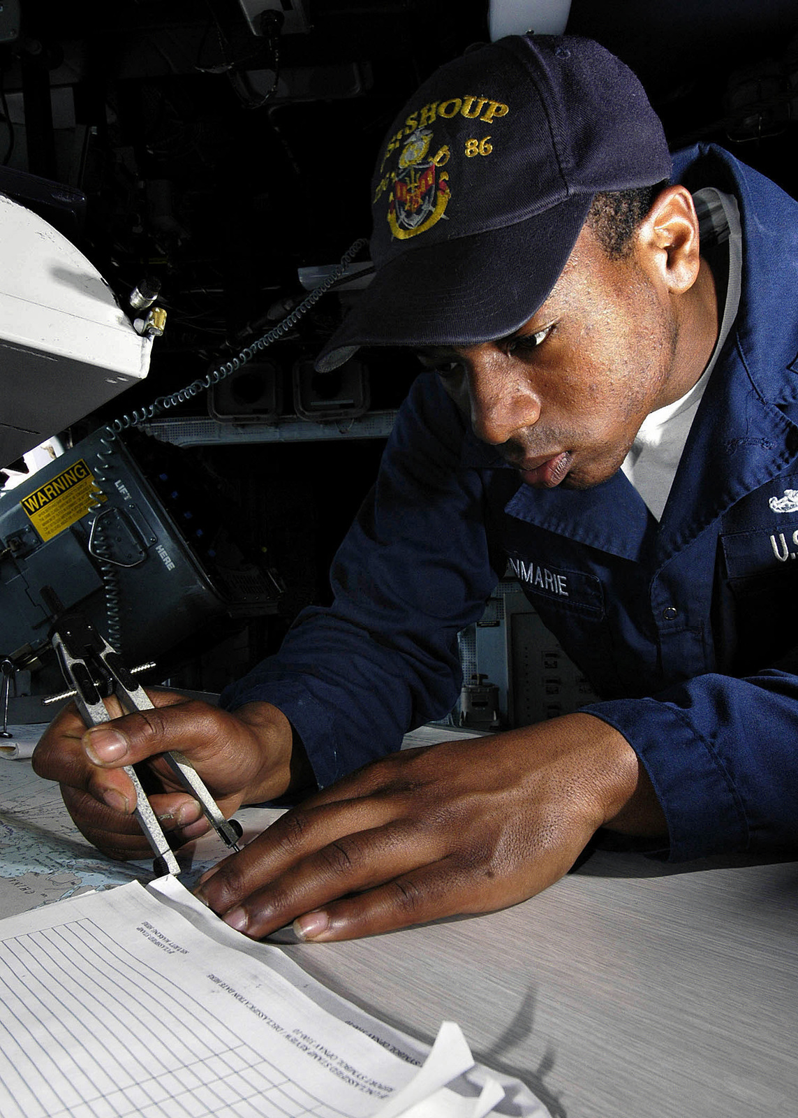 Onboard The Bridge Of The Us Navy Usn Arleigh Burke Class Flight Iia