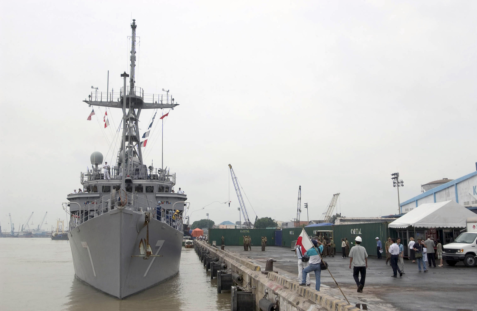 A Bow On View Of The Us Navy Usn Avenger Class Mine Countermeasures