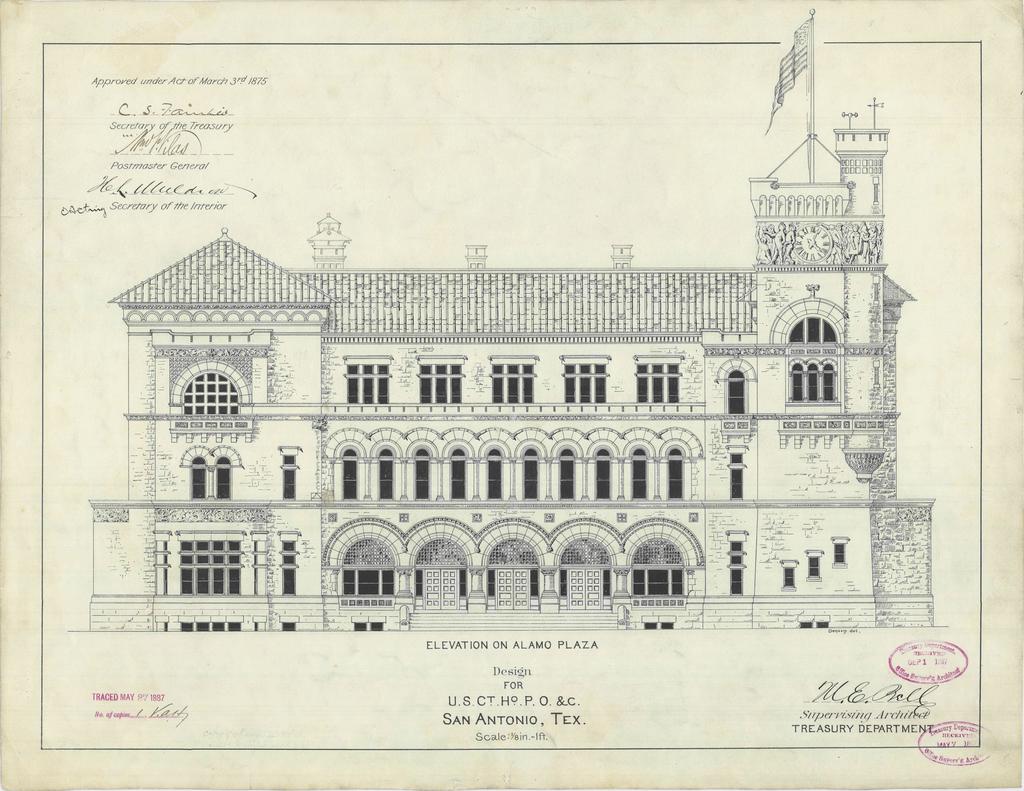 Alamo plaza architectural drawings Image: NARA & DVIDS Public Domain  Archive Public Domain Search