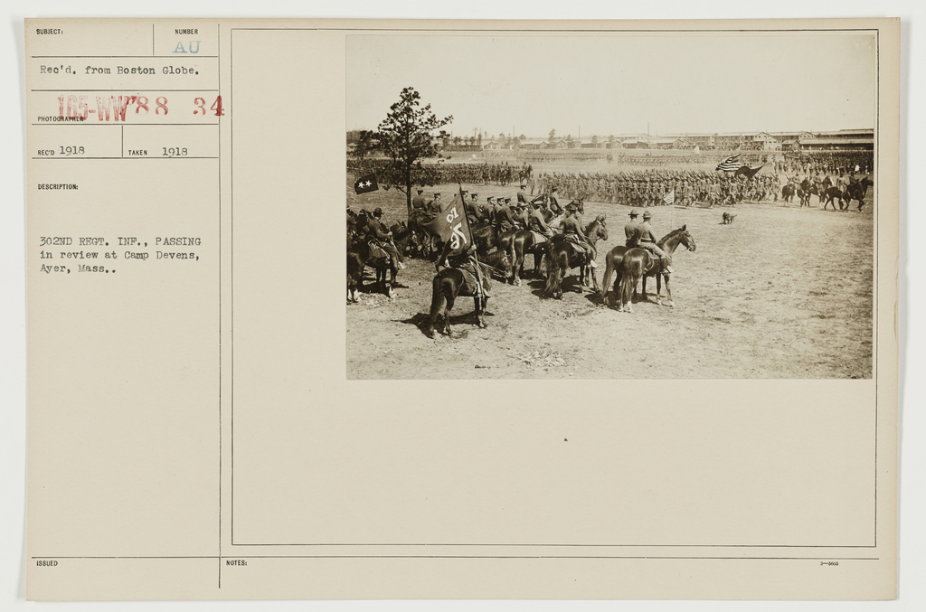 Ceremonies - Camp Bowie thru Camp Forest - 302nd Regiment Infantry ...