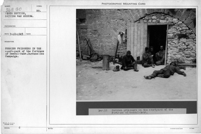 Turkish Prisoners In The Court Yard Of The Fortress Of Seddul Bahr