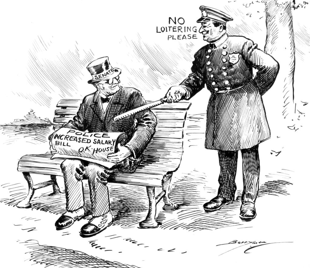 Pass that Bill Already Senate - Political cartoon, public domain image ...