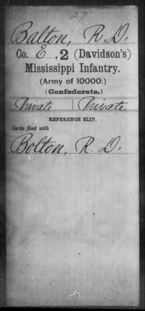 Balton, R D - Age: [Blank], Year: [BLANK] - Mississippi Second ...