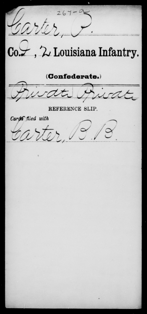 Carter, P - Age [Blank], Year: [Blank] - Second Infantry, Br - Co ...