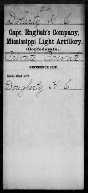 Doherty, H C - Age: [Blank], Year: [BLANK] - Mississippi Capt. Darden's ...