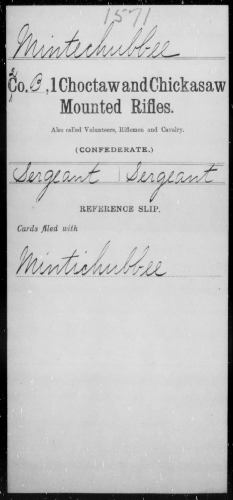 Mintechubbee, [Blank] - Age [Blank], Year: [Blank] - First Choctaw And ...