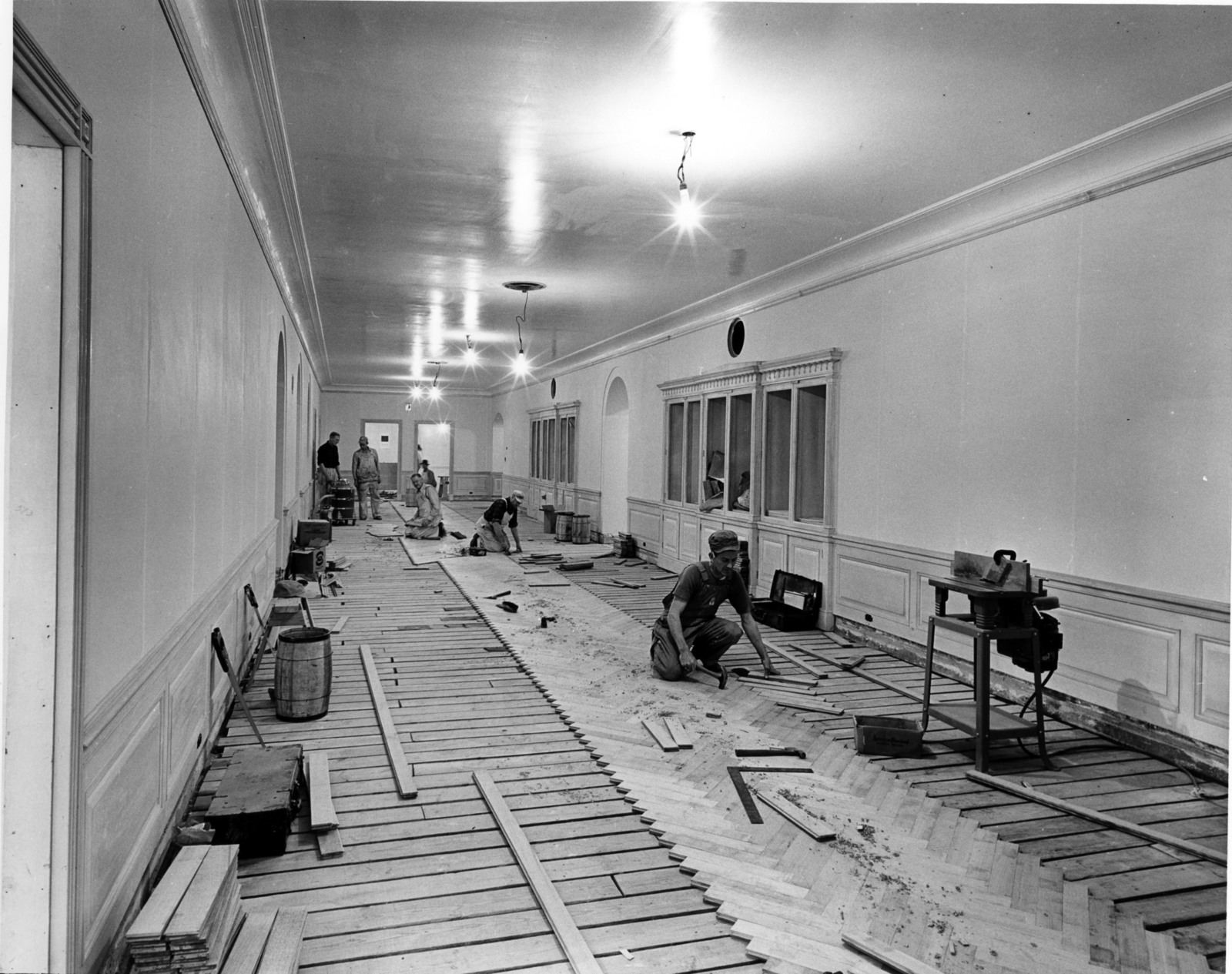 West View In The Third Floor Corridor Of The White House