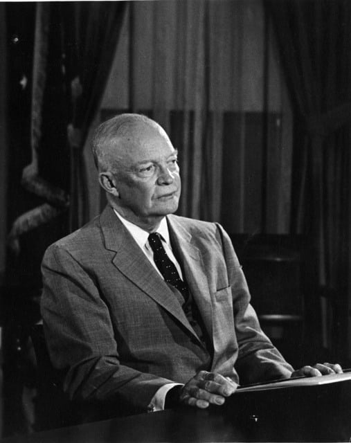 Photograph of President Dwight D. Eisenhower Delivering a Special ...