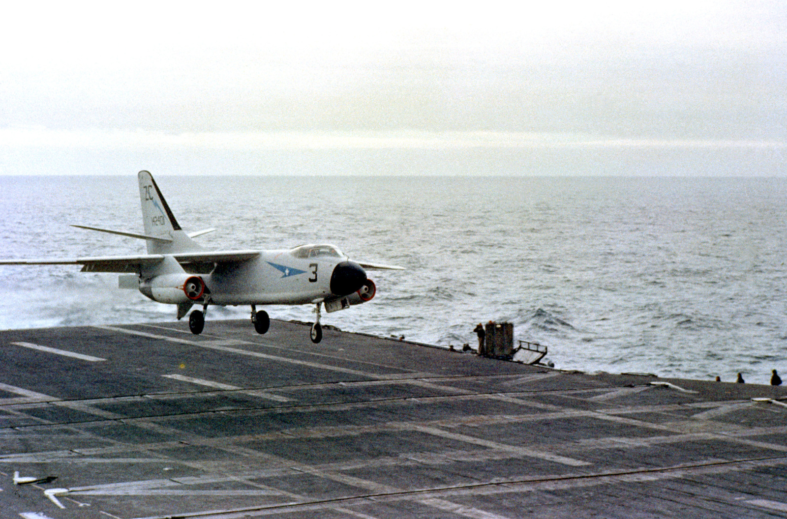 An A3D Skywarrior Aircraft Approaches For A Landing Aboard The Attack ...