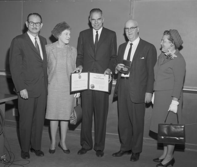 Wallace B. Reynolds Receiving The AEC Award. Left To Right: Edwin ...