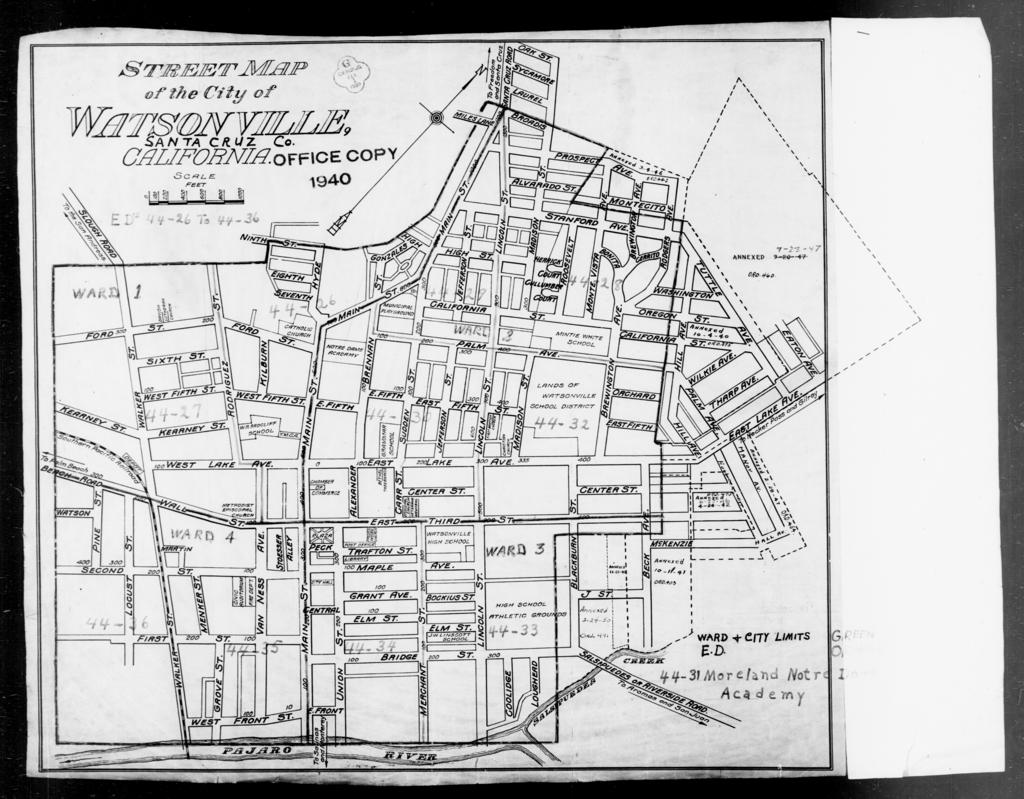 1940 Census Enumeration District Maps California Santa Cruz