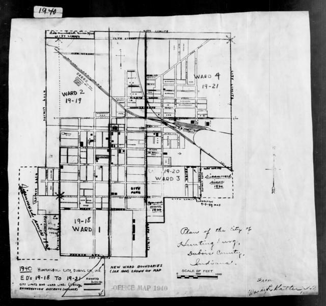 1940 Census Enumeration District Maps Indiana Dubois County