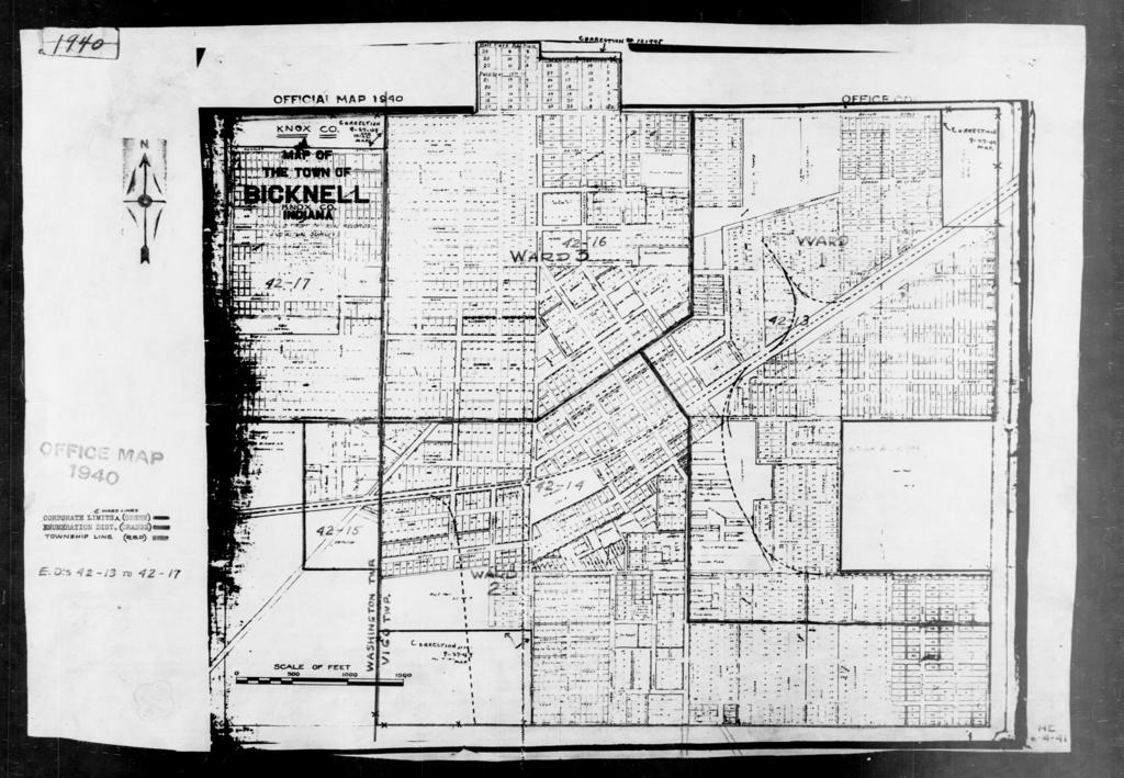 1940 Census Enumeration District Maps - Indiana - Knox County ...