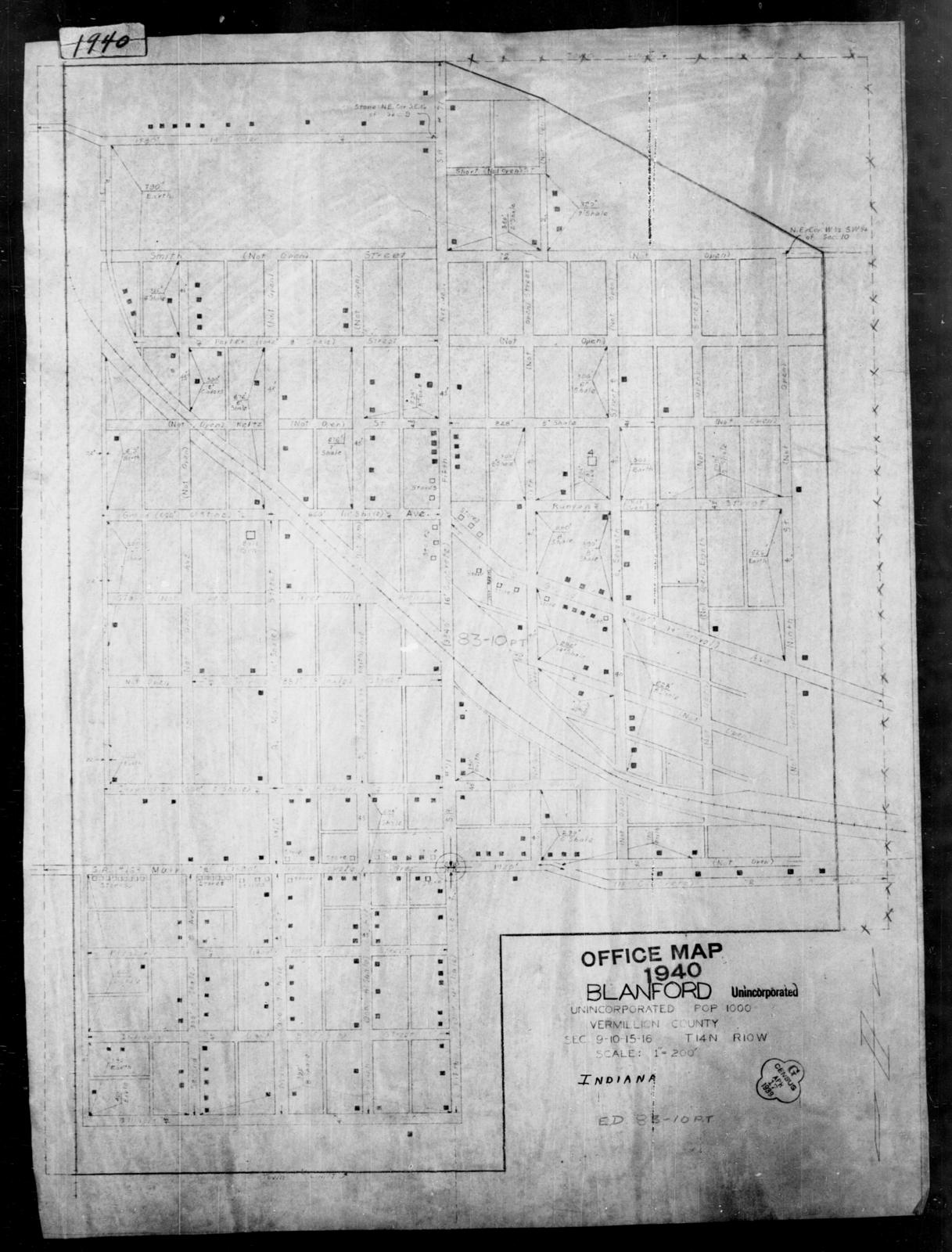 1940 Census Enumeration District Maps - Indiana - Vermillion County ...