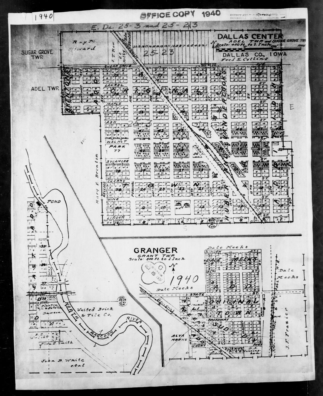 1940 Census Enumeration District Maps Iowa Dallas County Granger