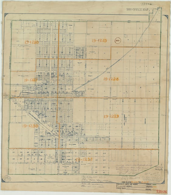 1950 Census Enumeration District Maps - California (CA) - Los Angeles ...