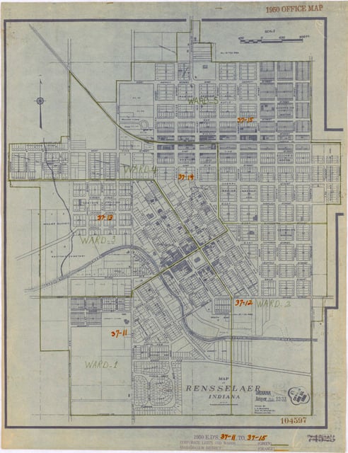 1950 Census Enumeration District Maps - Indiana (IN) - Jasper County ...