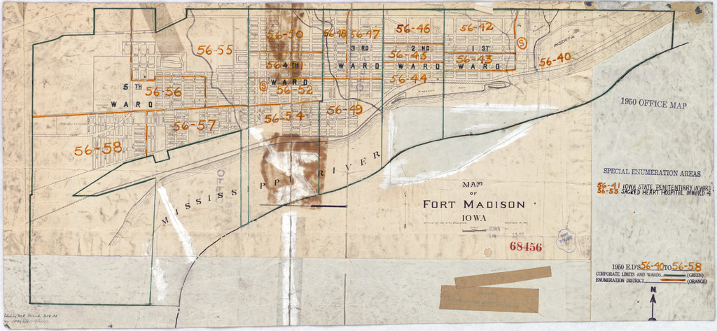 1950 Census Enumeration District Maps - Iowa (IA) - Lee County - Fort ...