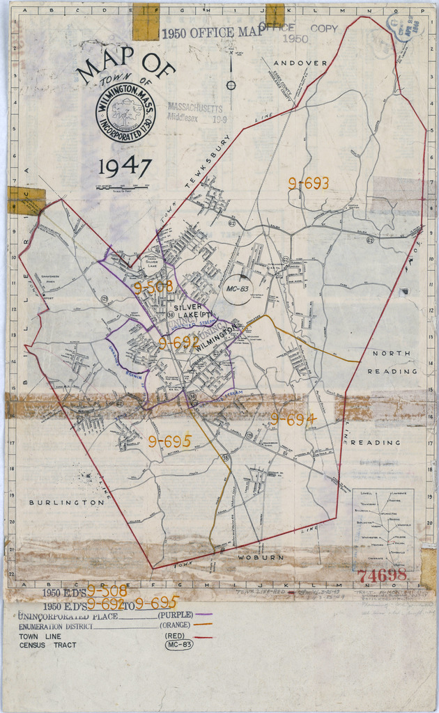 1950 Census Enumeration District Maps - Massachusetts (MA) - Middlesex ...