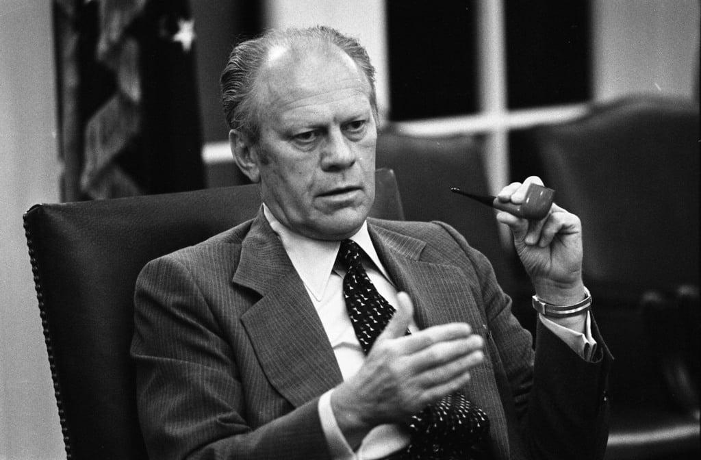 Photograph of President Gerald R. Ford Making a Point in a National ...