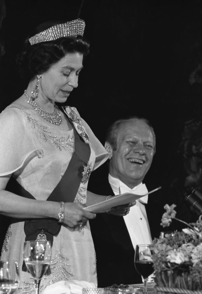 President Gerald R. Ford Laughing as Queen Elizabeth II of Great ...