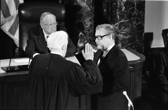 Supreme Court Justice Warren Burger Administering the Oath of Office to