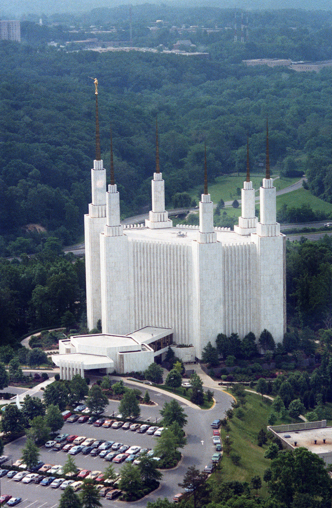 Aerial of Bethesda MD in the Washington DC area