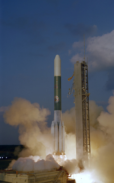 A Delta 141 Rocket, Carrying The European Space Agency's Orbital Test ...