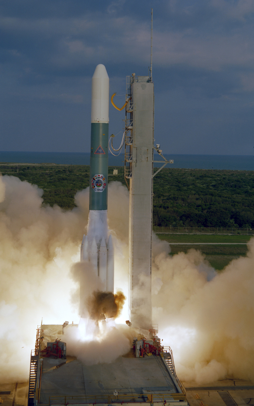 A Delta 141 Rocket, Carrying The European Space Agency's Orbital Test ...