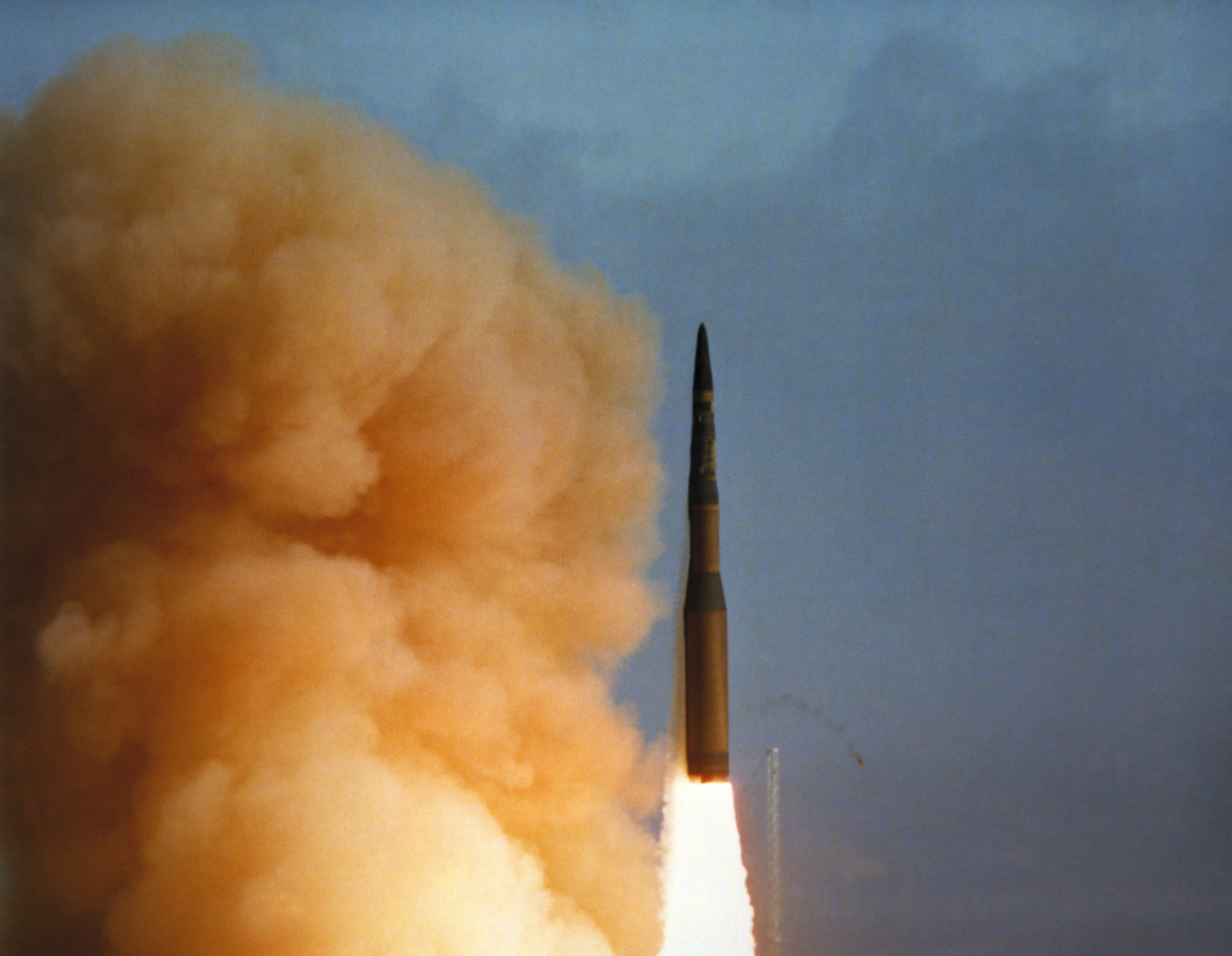 An LGM-30B Minuteman I Intercontinental Ballistic Missile Is Launched ...