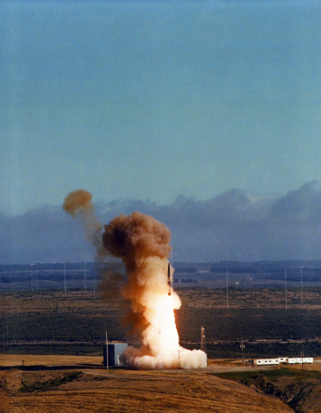 An LGM-30B Minuteman I Intercontinental Ballistic Missile Is Launched ...