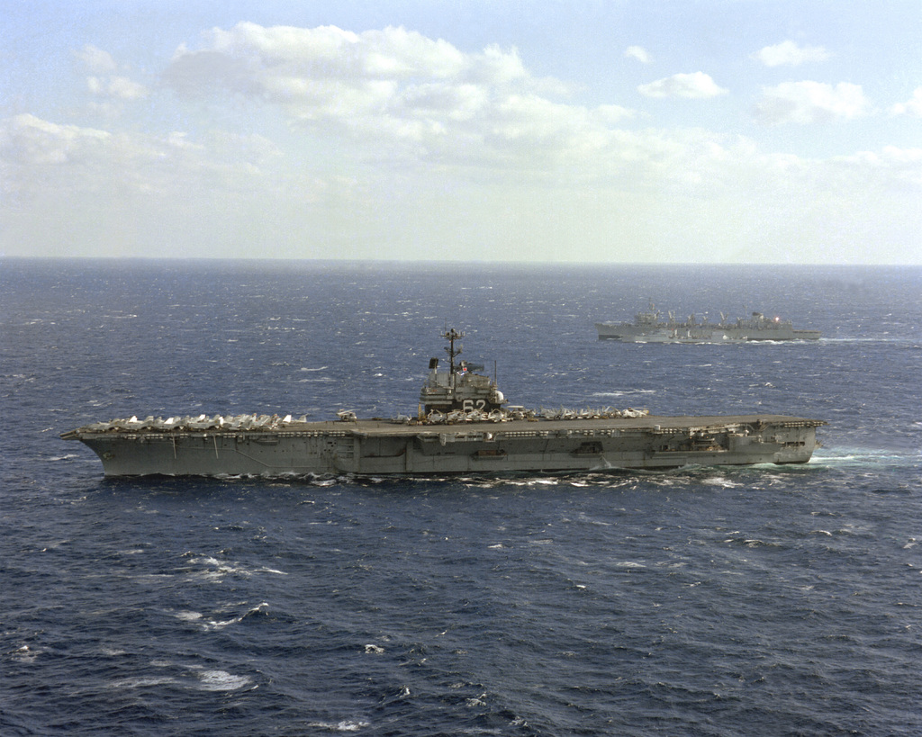 A Port View Of The Aircraft Carrier Uss Independence (Cv-62) Underway With  The Fast Combat Ship Uss Detroit (Aoe-4) Underway In The Background -  Picryl - Public Domain Media Search Engine Public