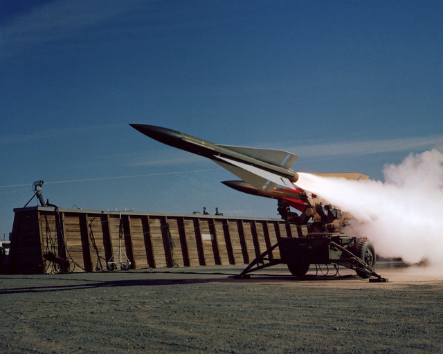 A Hawk missile is fired at Launch Complex No. 32 - NARA & DVIDS Public ...