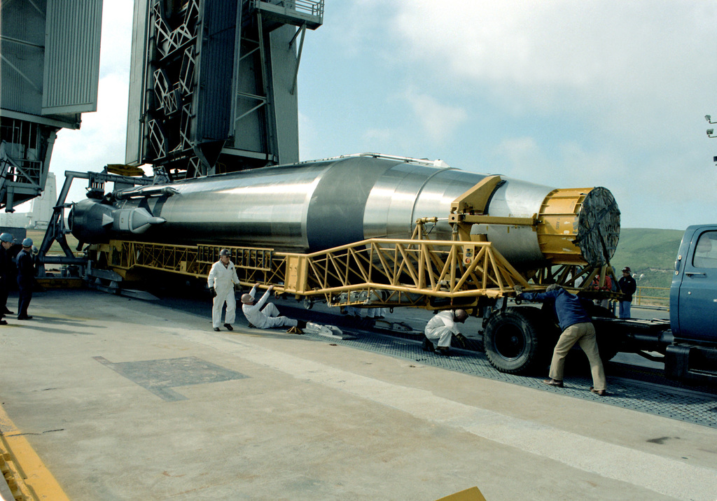 An Intercontinental Ballistic Missile Icbm Is Set On Trailer Jacks After Assembly Nara