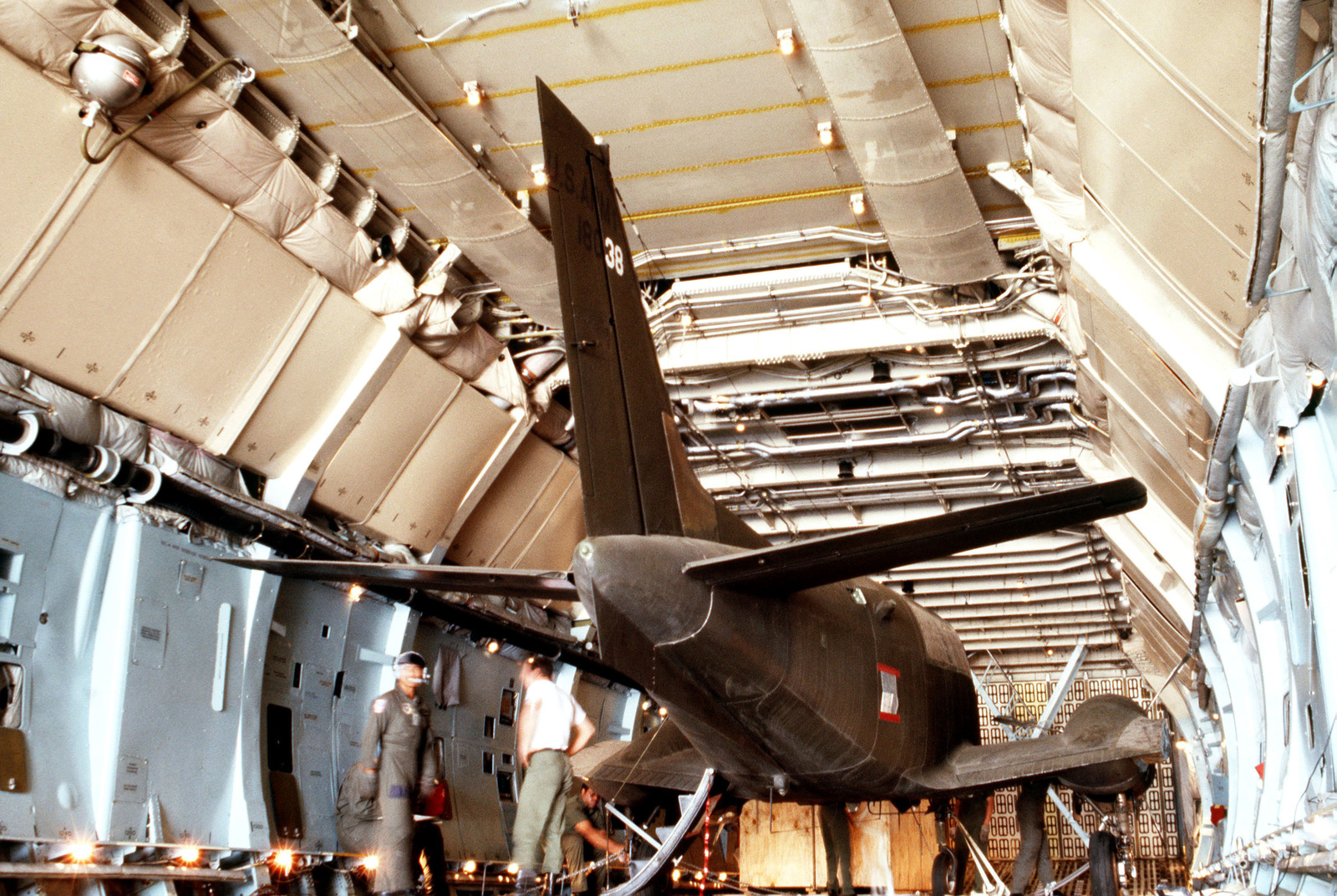 A Right Side Rear View Of A U-21 Beechcraft King Air A100 Aircraft ...