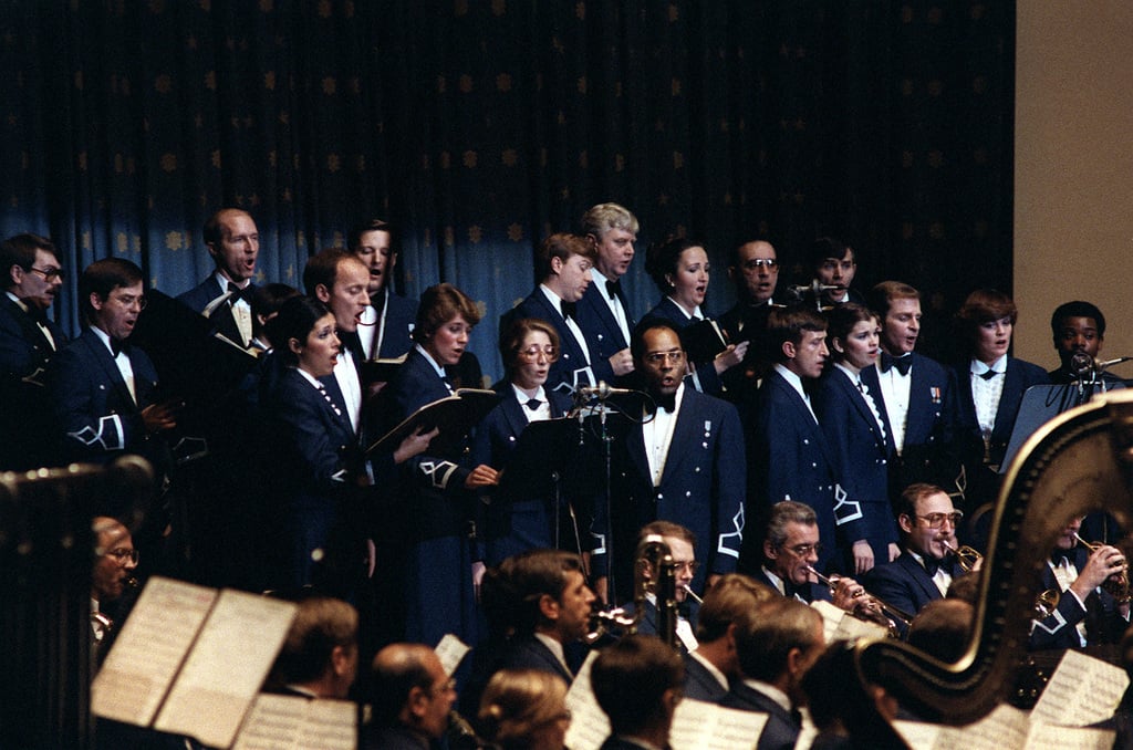 The Air Force Band performs at a Christmas concert at D.A.R