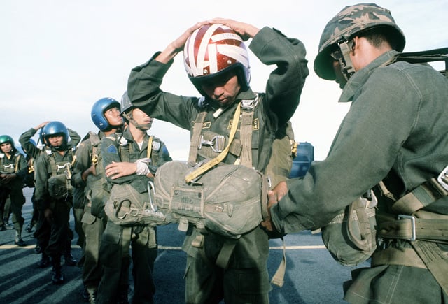 DVIDS - Images - Dutch paratroopers static line jump from 62d AW C